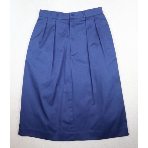 VINTAGE WOMEN'S BLUE PLEATED A-LINE SKIRT - HUNT CLUB - SIZE 9 - Picture 1 of 6